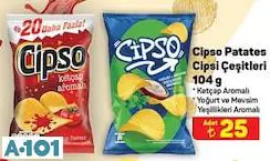 CİPSO PATATES CİPSİ ÇEŞİTLERİ 104 G